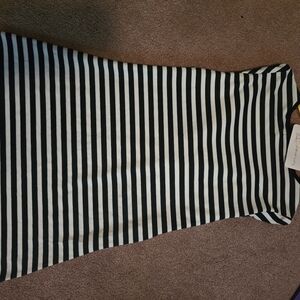 Black and White Striped Dress